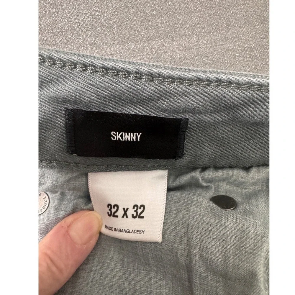 EXPRESS Jeans Mens Size 32x32‎ Skinny Fit Charcoal Gray Casual Classic Denim